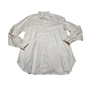 Brioni for Neiman Marcus Cream Dress Shirt Mens L 17